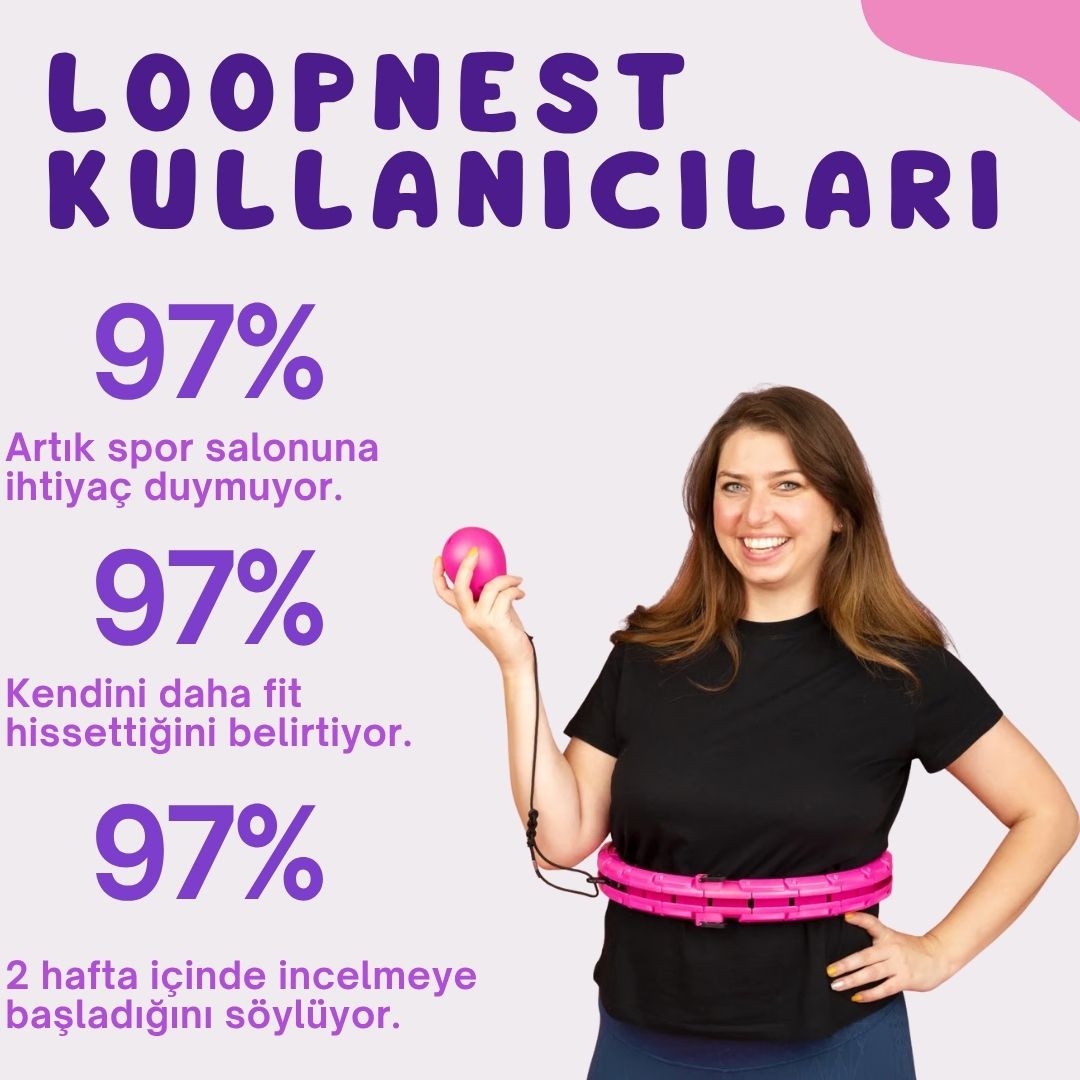 Loopnest™  Evde Kolay Egzersiz İçin Ağırlıklı Hulahop